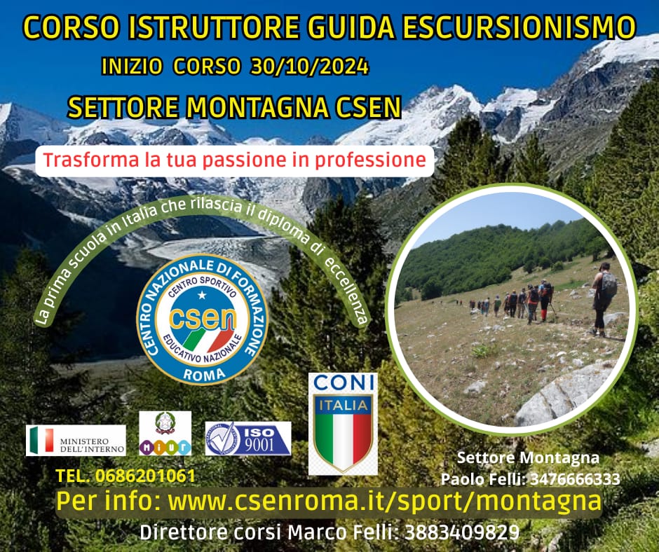 Corso Istruttore Guida Escursionismo